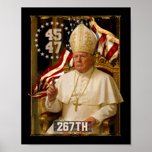 Pope Trump Funny President Trump Poster