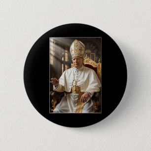 Pope Trump Funny Trump Vatican Christian Retro Chu 6 Cm Round Badge