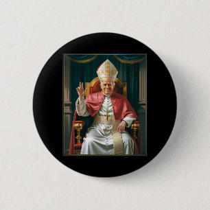 Pope Trump Funny Trump Vatican Christian Retro Chu 6 Cm Round Badge