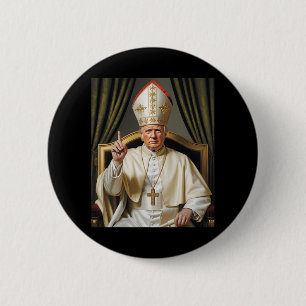 Pope Trump Funny Trump Vatican Christian Retro Chu 6 Cm Round Badge