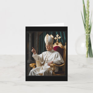 Pope Trump Funny Trump Vatican Christian Retro Chu Card