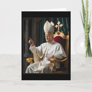 Pope Trump Funny Trump Vatican Christian Retro Chu Card