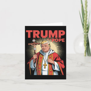 Pope Trump Funny Trump Vatican Christian Retro Chu Card