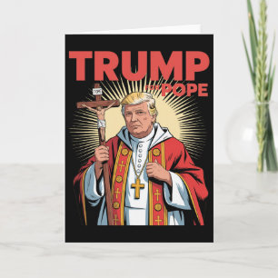 Pope Trump Funny Trump Vatican Christian Retro Chu Card