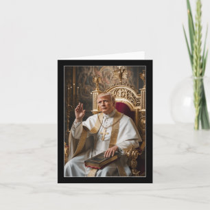 Pope Trump Funny Trump Vatican Christian Retro Chu Card