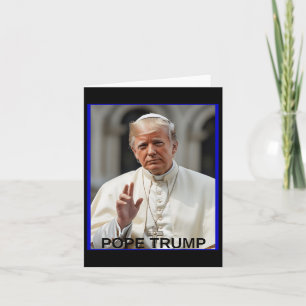 Pope Trump Funny Trump Vatican Christian Retro Chu Card