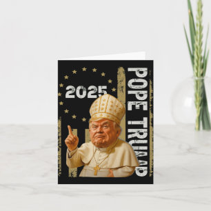 Pope Trump Funny Trump Vatican Christian Retro Chu Card
