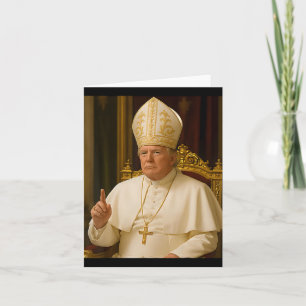 Pope Trump Funny Trump Vatican Christian Retro Chu Card