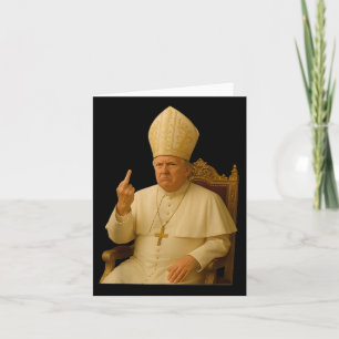 Pope Trump Funny Trump Vatican Christian Retro Chu Card