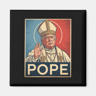 Pope Trump Funny Trump Vatican Christian Retro Chu Magnet
