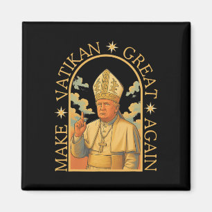Pope Trump Funny Trump Vatican Christian Retro Chu Magnet