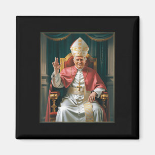 Pope Trump Funny Trump Vatican Christian Retro Chu Magnet