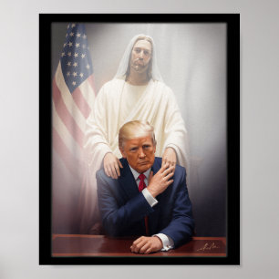 Pope Trump Funny Trump Vatican Christian Retro Chu Poster