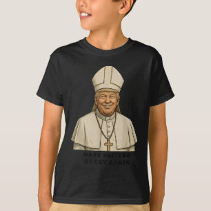 Pope Trump Funny Trump Vatican Christian Retro Chu T-Shirt