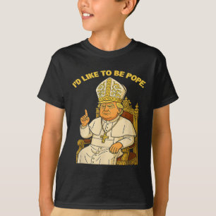 Pope Trump Funny Trump Vatican Christian Retro Chu T-Shirt