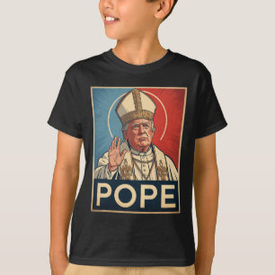 Pope Trump Funny Trump Vatican Christian Retro Chu T-Shirt
