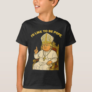Pope Trump Funny Trump Vatican Christian Retro Chu T-Shirt
