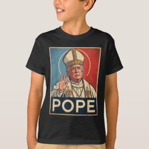 Pope Trump Funny Trump Vatican Christian Retro Chu T-Shirt