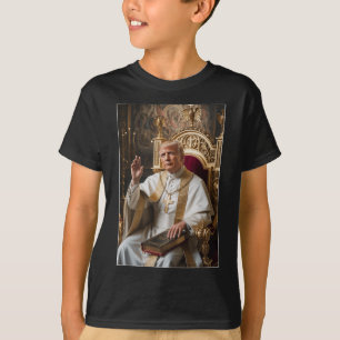 Pope Trump Funny Trump Vatican Christian Retro Chu T-Shirt