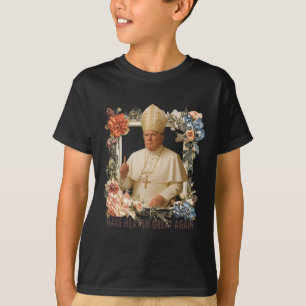 Pope Trump Funny Trump Vatican Christian Retro Chu T-Shirt