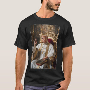 Pope Trump Funny Trump Vatican Christian Retro Chu T-Shirt