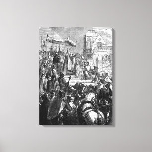 Pope Urban II  Preaching the First Crusade Canvas Print