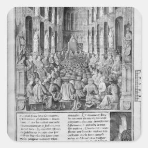 Pope Urban II reconquest Holy Sepulchre Church Square Sticker