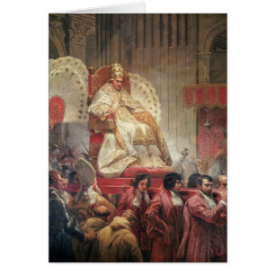 Pope VIII in St. Peter's on the Sedia Gestatoria