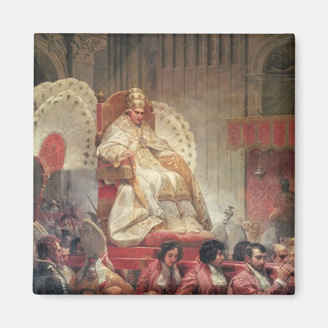Pope VIII  in St. Peter's on the Sedia Gestatoria Magnet (Front)