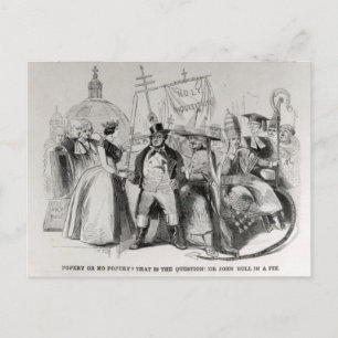 Popery or No Popery? 1850 Postcard