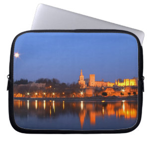 Pope's Palace in Avignon and the Rhone river at Laptop Sleeve