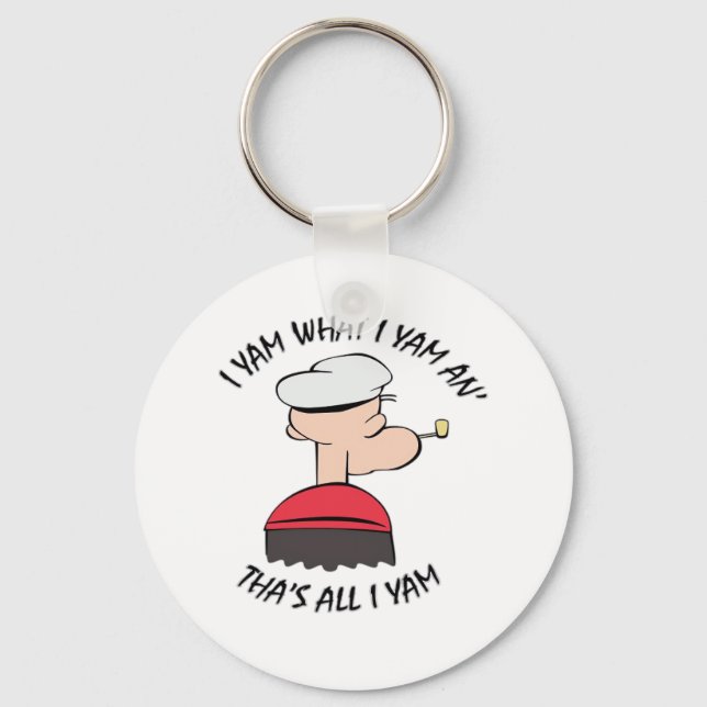 Popeye I Yam What I Yam Classic Key Ring (Front)