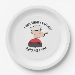 Popeye I Yam What I Yam Classic Paper Plate