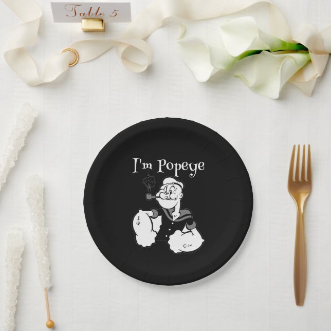 Popeye Paper Plate (Wedding)
