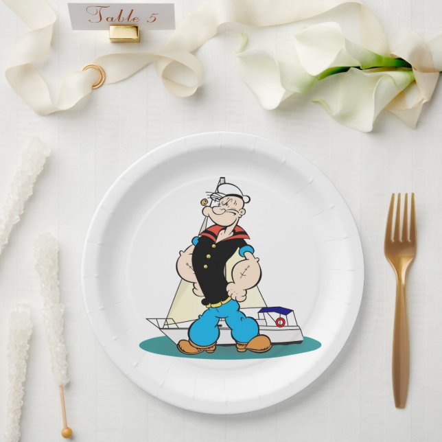 Popeye Paper Plate (Wedding)