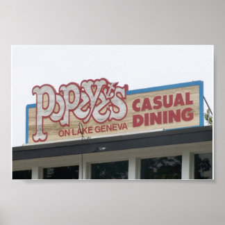POPEYE"S CAS:UAL DINING (Lake Geneva, WI) Poster