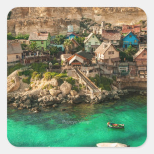 Popeye Village, Malta Square Sticker