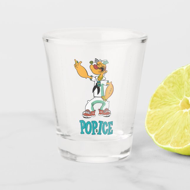 Popeye Vintage 1990's Parody Shot Glass (Front)