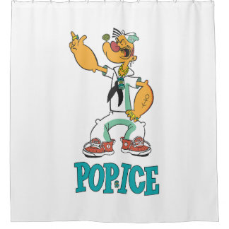 Popeye Vintage 1990's Parody Shower Curtain