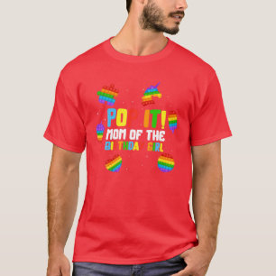 Popit Mum Of The Girl Birthday Unicorn Fidget Matc T-Shirt