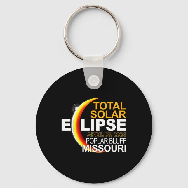 Poplar Bluff 2024 Solar Eclipse 2024 040824 Eclips Key Ring (Front)