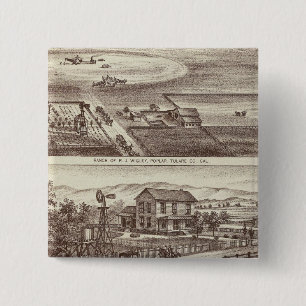 Poplar ranches 15 cm square badge