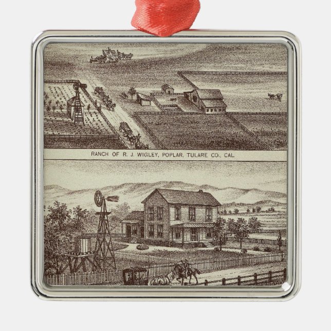 Poplar ranches metal tree decoration (Front)