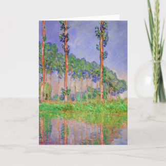 Poplar Trees Impressionism by Claude Monet Card