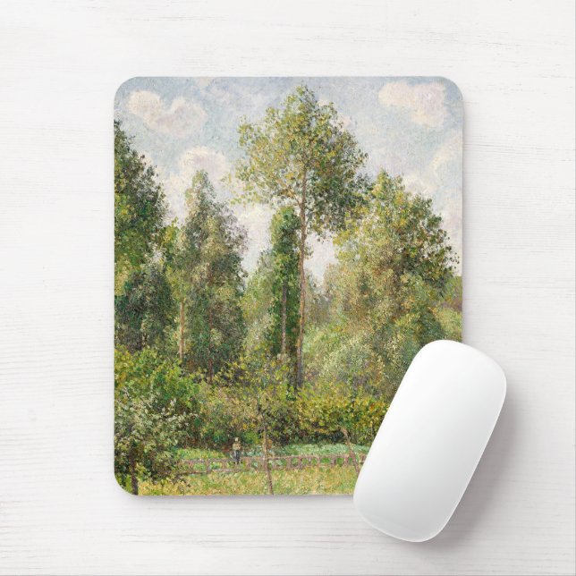Poplars, Éragny  Camille Pissarro   Mouse Mat (With Mouse)