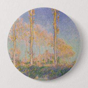 Poplars, impressionist landscape, Claude Monet 10 Cm Round Badge