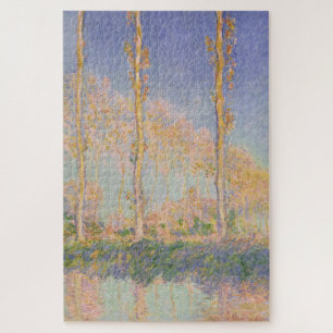 Poplars, impressionist landscape, Claude Monet Jigsaw Puzzle
