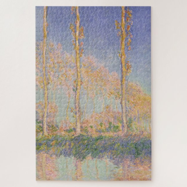 Poplars, impressionist landscape, Claude Monet Jigsaw Puzzle (Vertical)