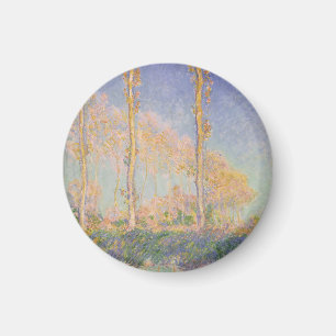 Poplars, impressionist landscape, Claude Monet Magnet