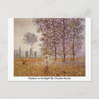 Poplars In Sunlight By Claude Monet Postcard